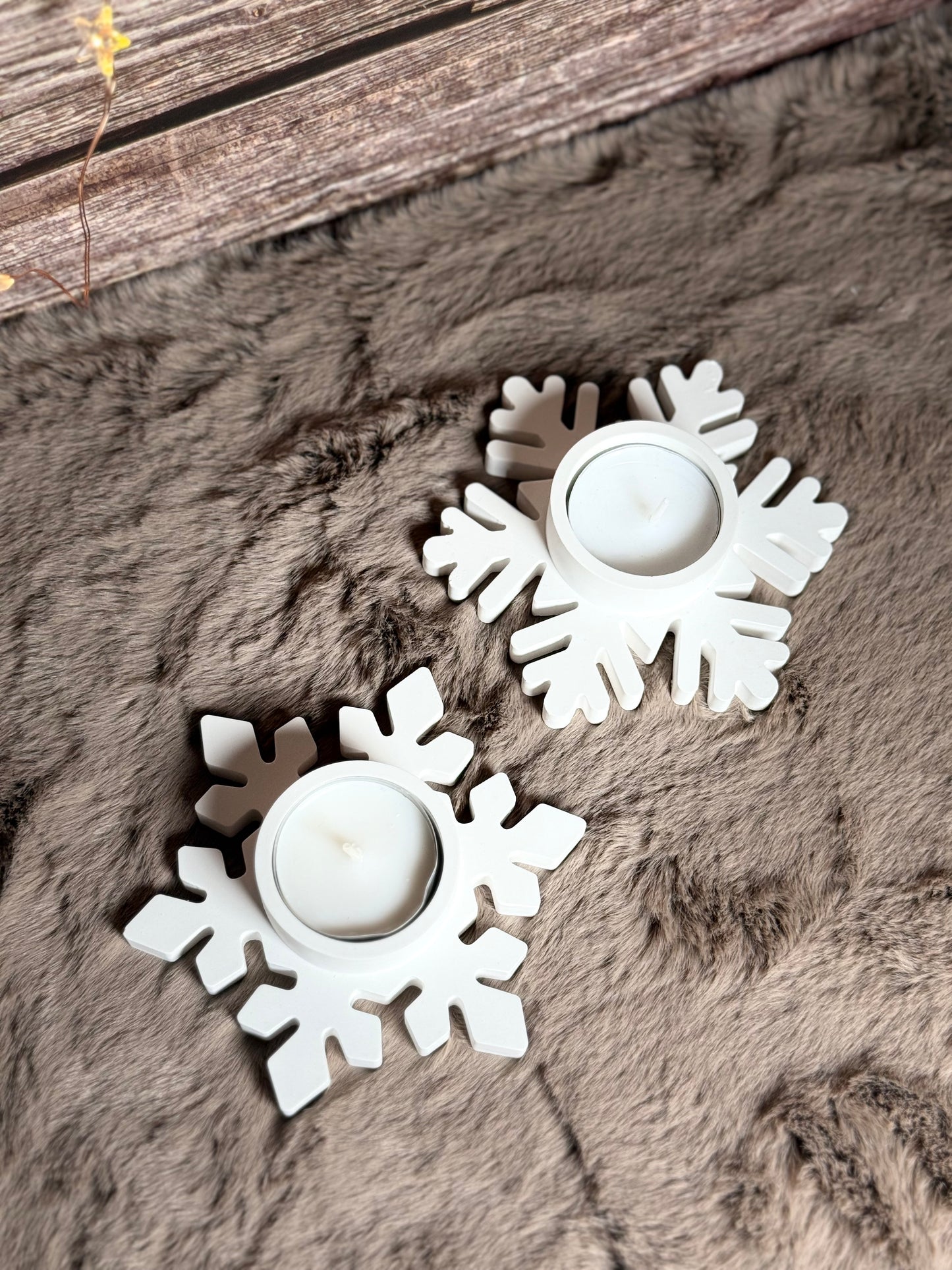 Schneeflocken Teelichthalter